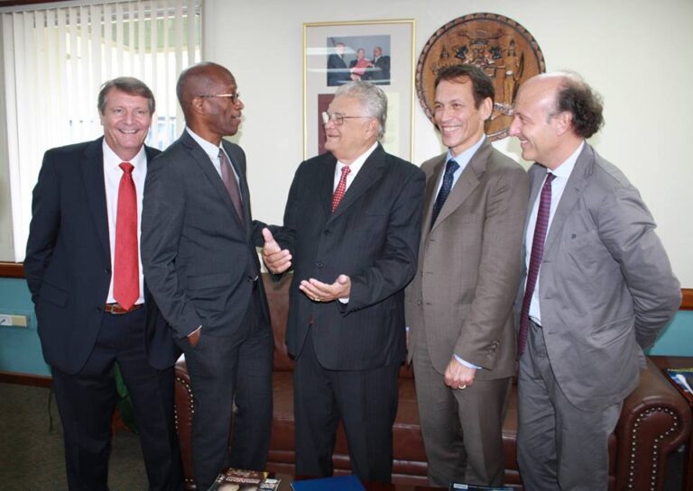 MInister Samuda with Campari (International) team