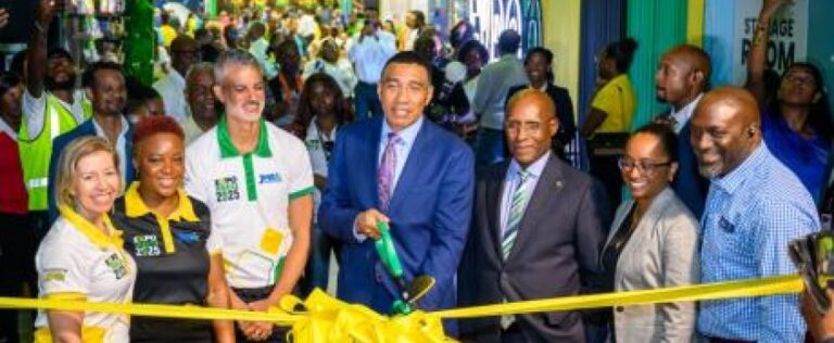 Prime Minister Dr Andrew Holness cuts the ribbon to officially open Expo Jamaica 2025 on April 3.