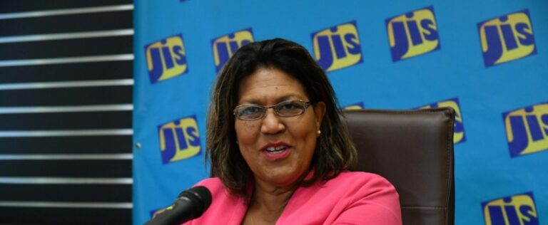 Executive Director of the Jamaica Intellectual Property Office (JIPO), Lilyclaire Bellamy, shares details on the activities for Intellectual Property (IP) Week 2025, at a JIS ‘Think Tank’ on Tuesday, April 15.