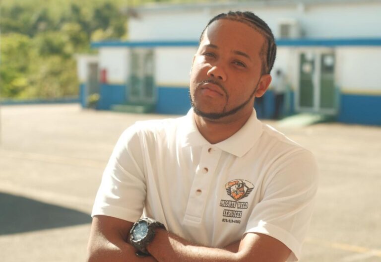 Nicarlo Lewis, owner and operator of Mighty Weld Services, a growing welding business based in Comfort Hall, Manchester.