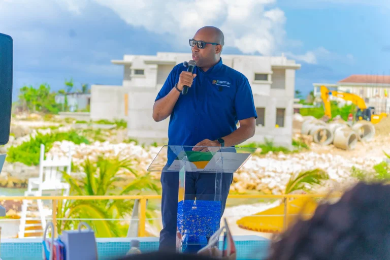 Delano Seiveright speaking at Paradisiac Sip & See Wealth Summit in Richmond, St Ann on Saturday.