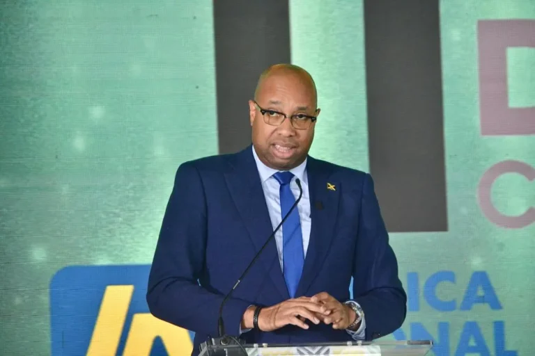 Delano Seiveright, Minister of State in the Ministry of Industry, Investment and Commerce, addresses delegates during the 11th Biennial Jamaica Diaspora Conference in Montego Bay, St James, on Monday, June 15, 2026. (Albert Ferguson photo)